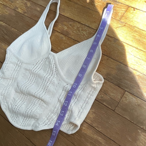 NWOT GARAGE bralette ribbed crop top super cute size L boho festival - Picture 7 of 7